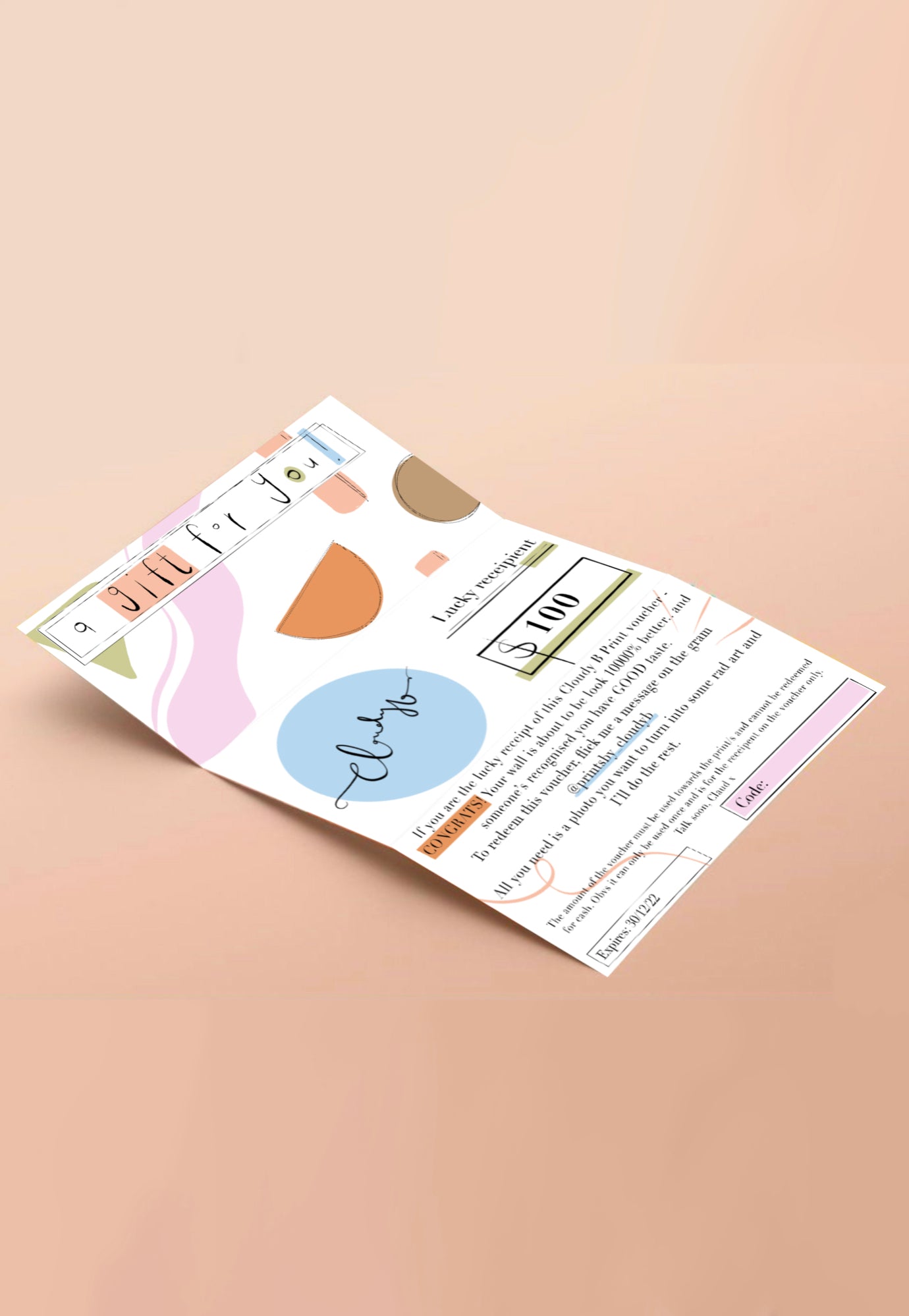 Cloudy Prints Gift Card