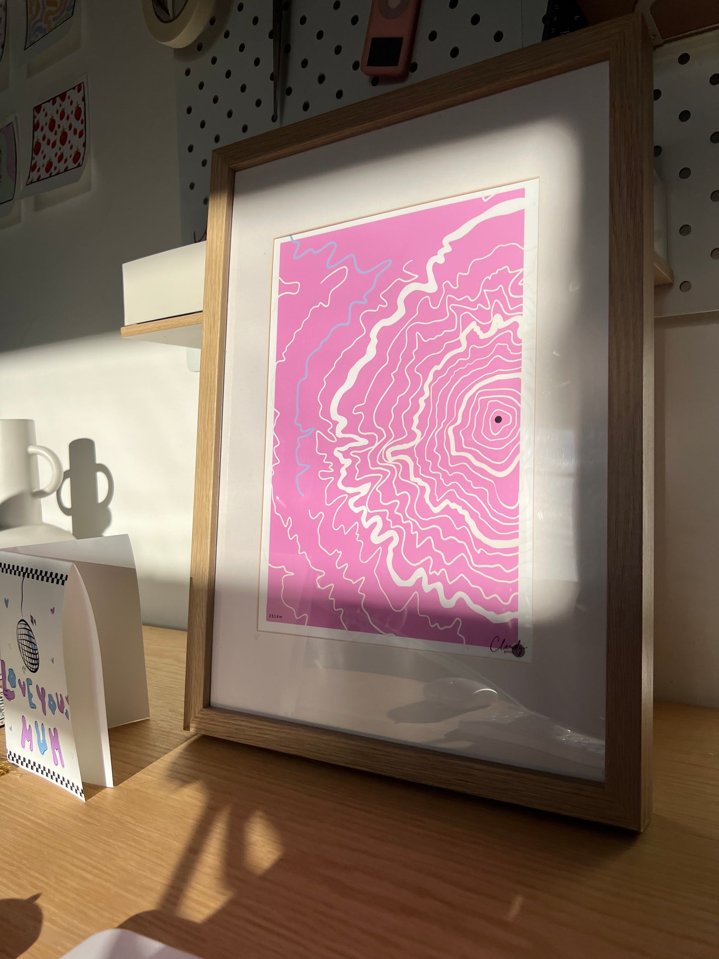 Mt Taranaki Topographical print